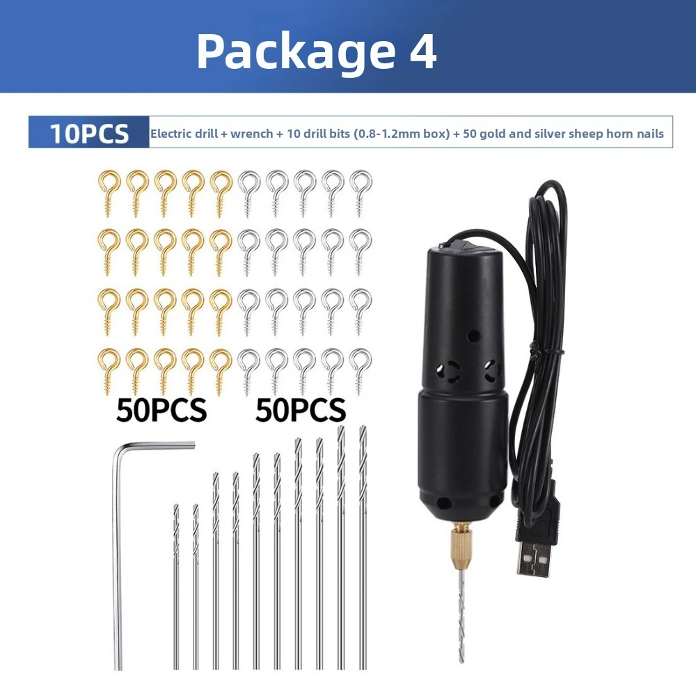 10pcs Drill Bits USB Electric Drill L Shaped Pins Engraving Pen Tip Mini Rotary Tool Micro Size Carving Power Tool