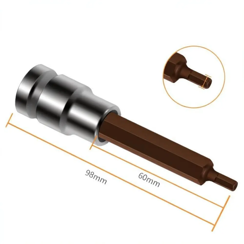 1 2 Drive Hexagonal S2 Steel Bit Socket Extension Bar For Mingyu Power Drill Impact Wrench Industrial Maintenance Hardware