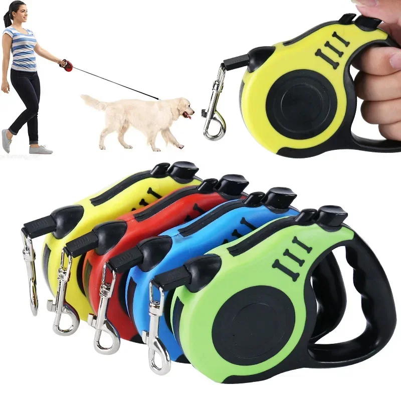 

3m 5m Durable Leash Automatic Retractable Nylon Cat Lead Extension Puppy Walking Running Lead Roulette For Dog