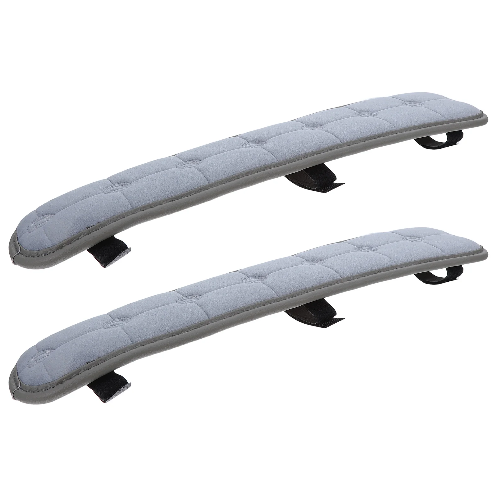 

2Pcs Office Chair Armrest Pads Grey Soft Fabric Arm Rest Cushions Winter Forearm Support Covers for Gaming Car Wheelchair Sofa