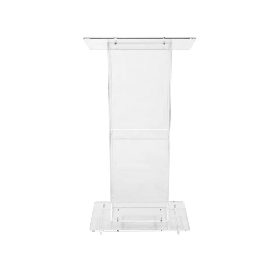 Floor-Standing Acrylic Contemporary Church Lectern Premium Pre-Assembled Display Rack For Speeches