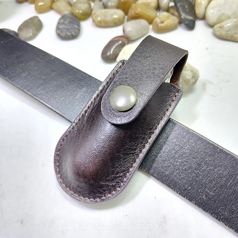 

Suitable for Swiss Military Knife Protective Cover Sheath Folding Knife Leather Cover Holster Cowhide and Genuine Leather WD