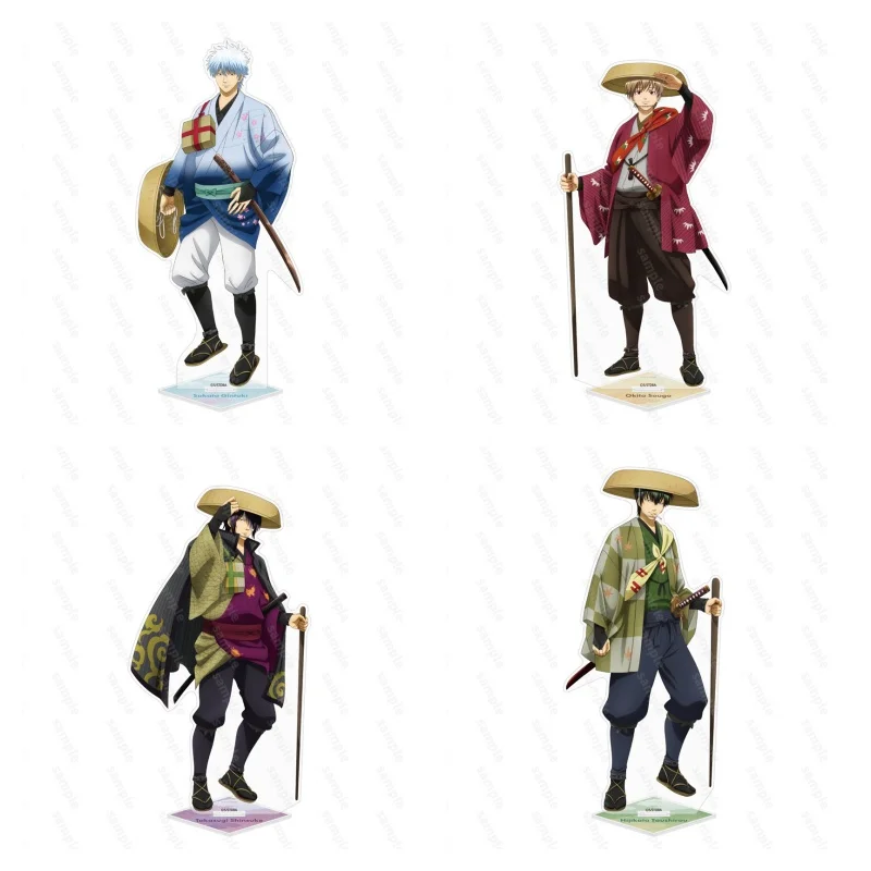 Japan Anime GINTAMA Figures Sakata Gintoki Okita Sougo Acrylic Stands Takasugi Shinsuke Model Plate Desk Decor Birthday Gifts