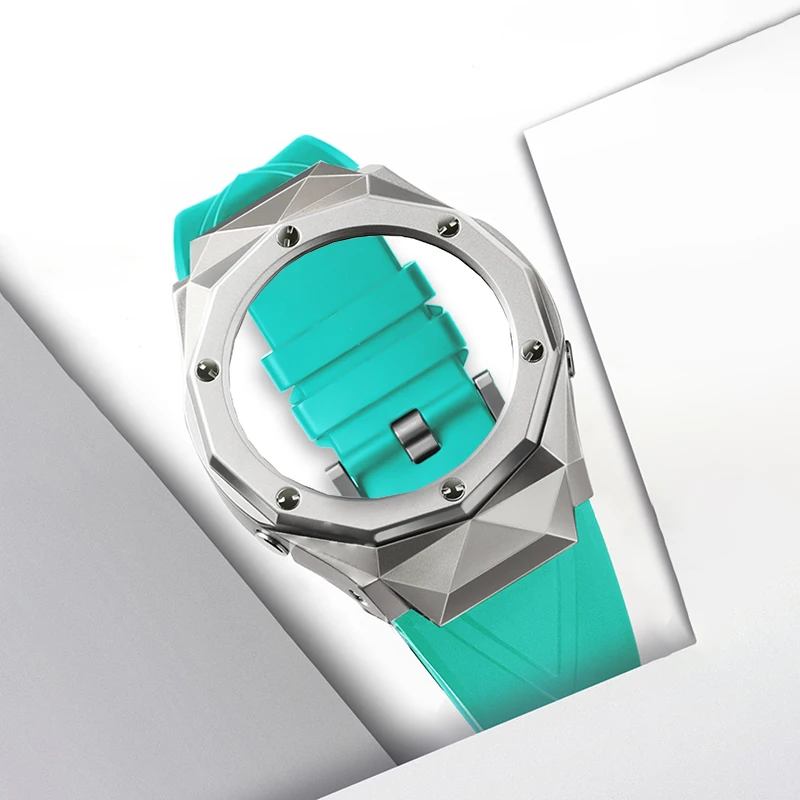 Edelstahl Mod Kit GA2100 Lünette Armband Teile für CasiOak Gehäuse G-Shock Ga2100 Ga2110 Ga-b2100 Lünette Gummiband Set Werkzeuge