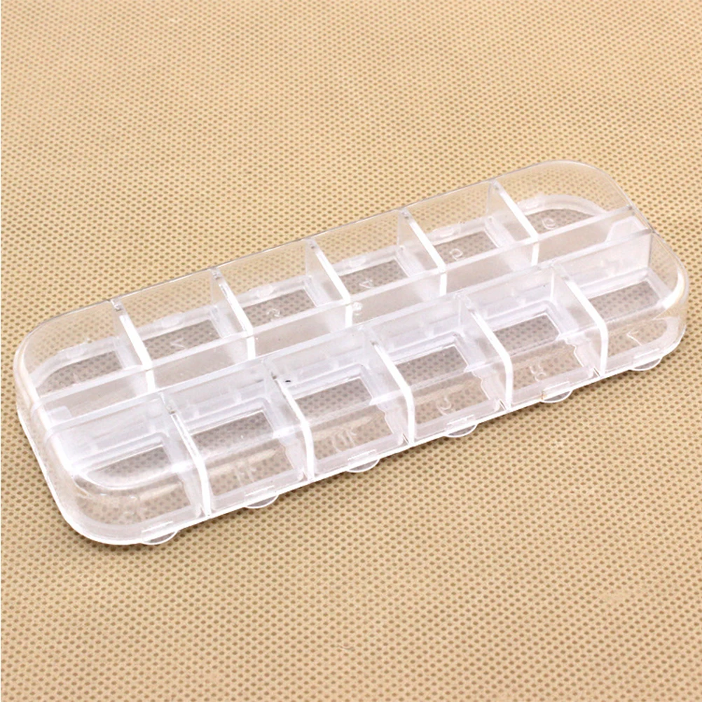 

5 Pcs 12 Grids Plastic Storage Box Jewelry Storage Box Beaded Earring Box Empty Box with Independent Cover for Home