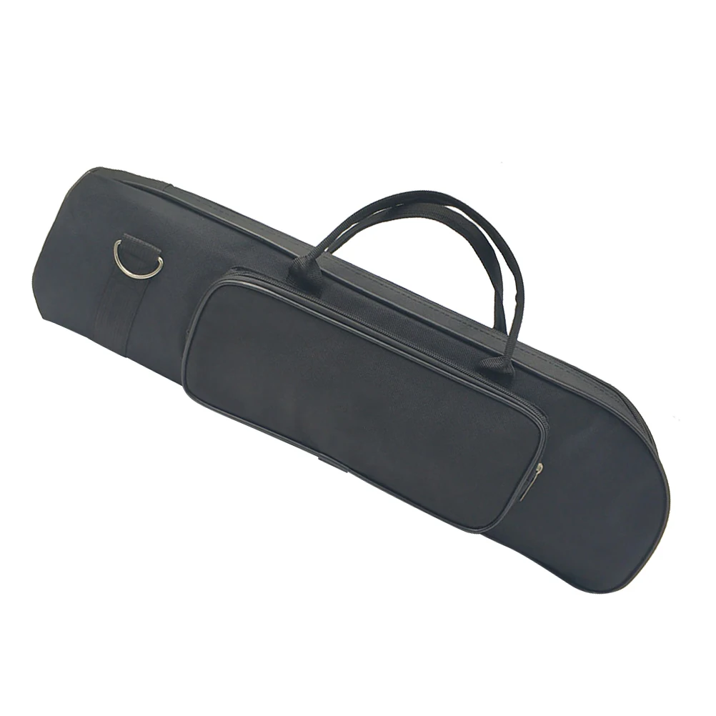

Black Professional Trumpet Gig Bag Oxford Cloth Water-Resistant 5mm Padded Carrying Case Adjustable Shoulder Strap Side Pocket