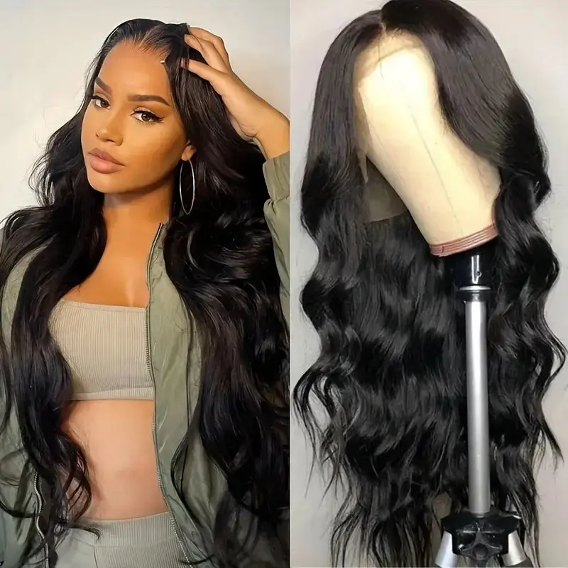 Rosabeauty 13X6 Transparent Lace Frontal Wigs HD Body Wave Nature Color 13X4 Front Human Hair Glueless Wig 250% Density