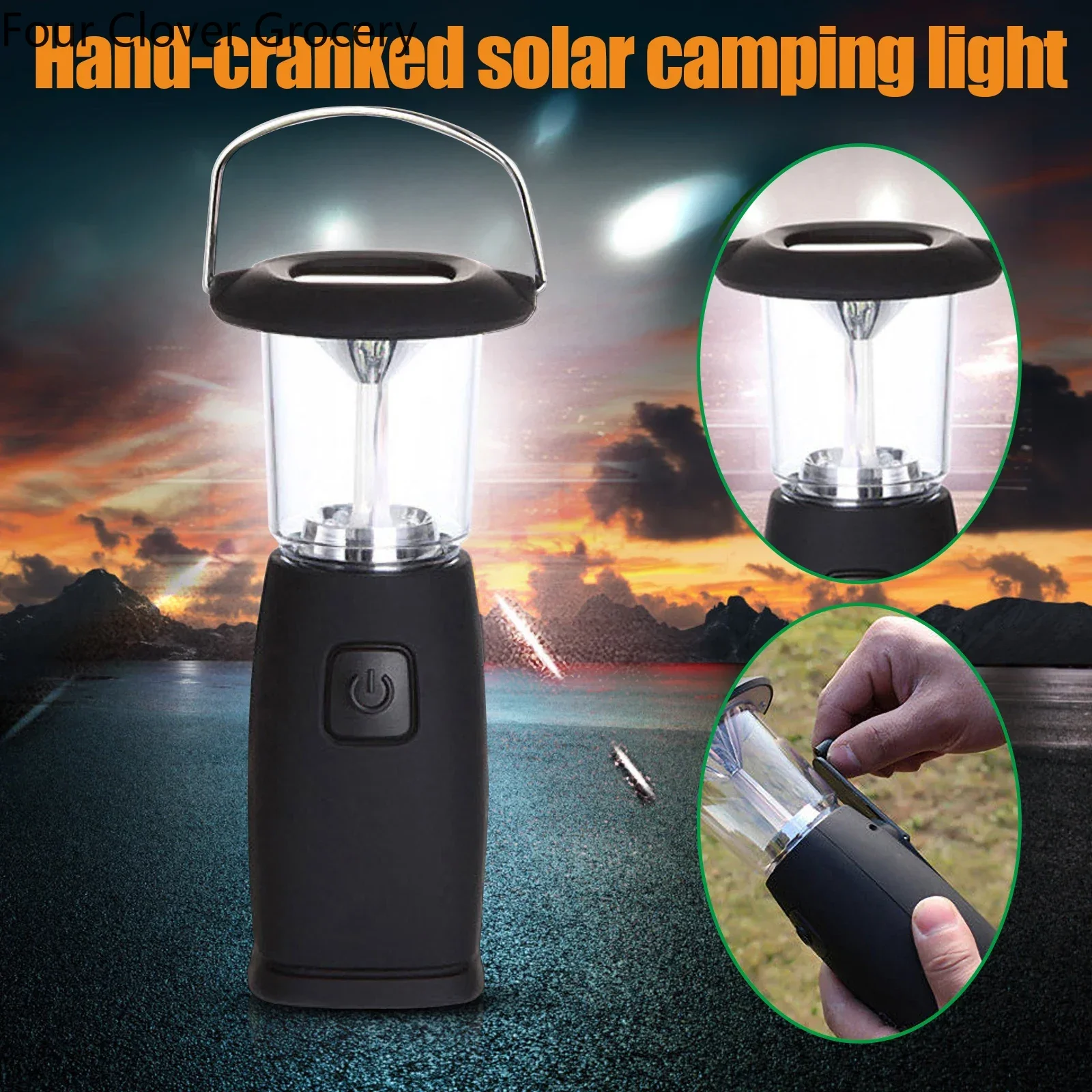 New 6 Leds Solar Hand-up Crank Dynamo Led Light Lantern Lamp for Outdoor Camping Hunting Hiking Sailing Solar 6 Camping Ligh