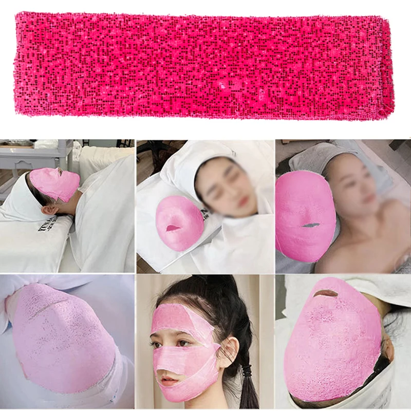 Mascarilla de yeso para momia, 1 bolsa de 5 piezas, rollo de vendaje para reafirmar la cara, herramienta para el cuidado Facial