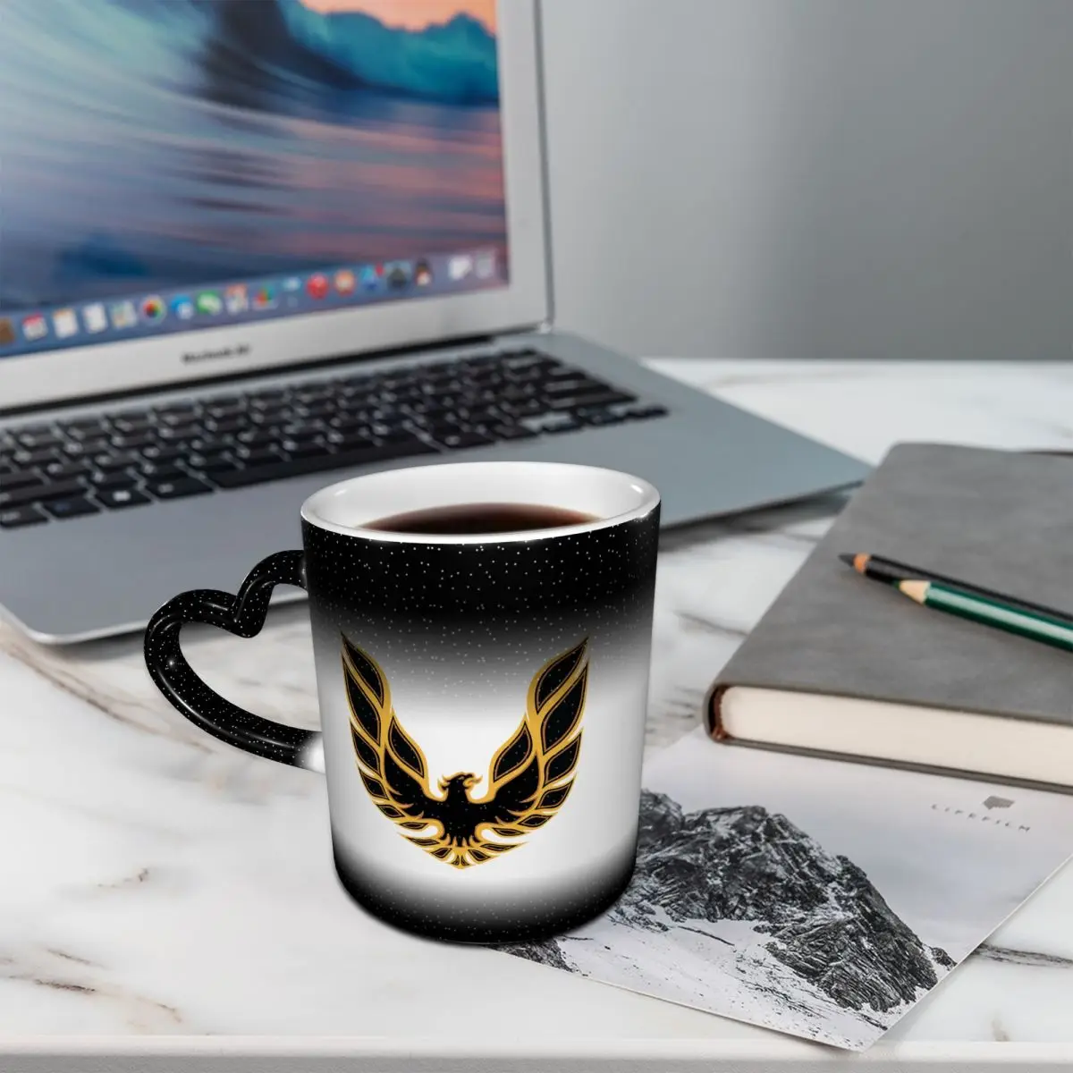 Taza dorada Pontiac Trans Am Firebird Bandit, tazas de café de cerámica divertidas, tazas de té, taza de leche, regalo para amigos
