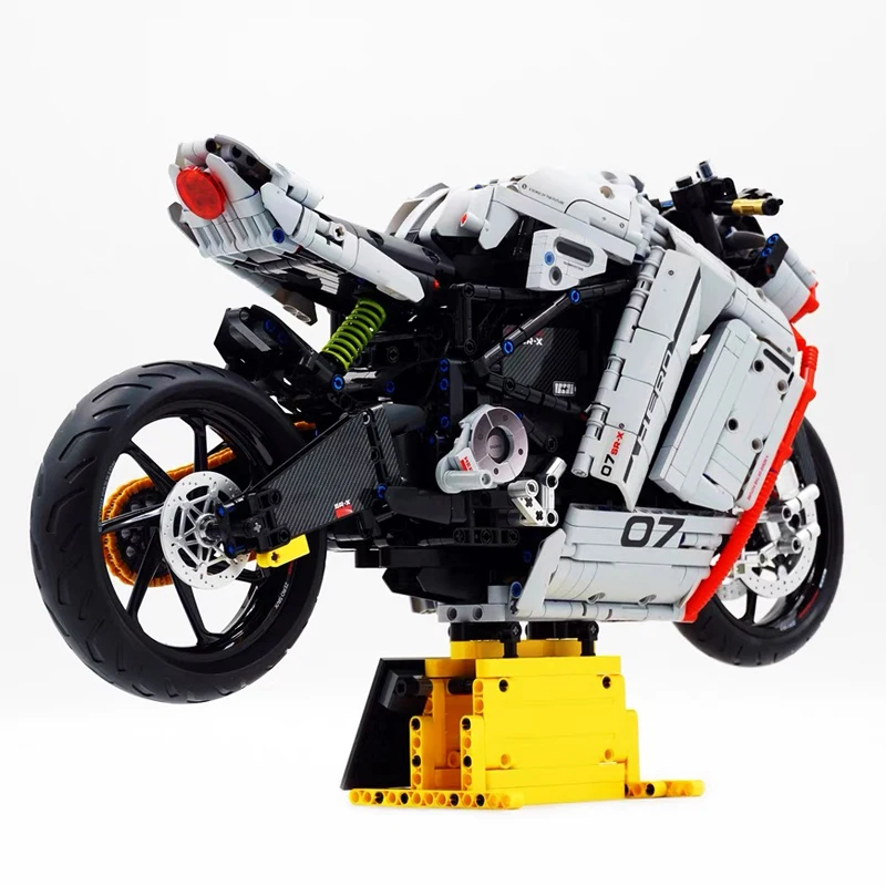 City Speed Technical Racing Motorcycle Building Blocks Model High-Tech Motorbike Assemble Bricks Toys For Boy Birthday Gifts MOC