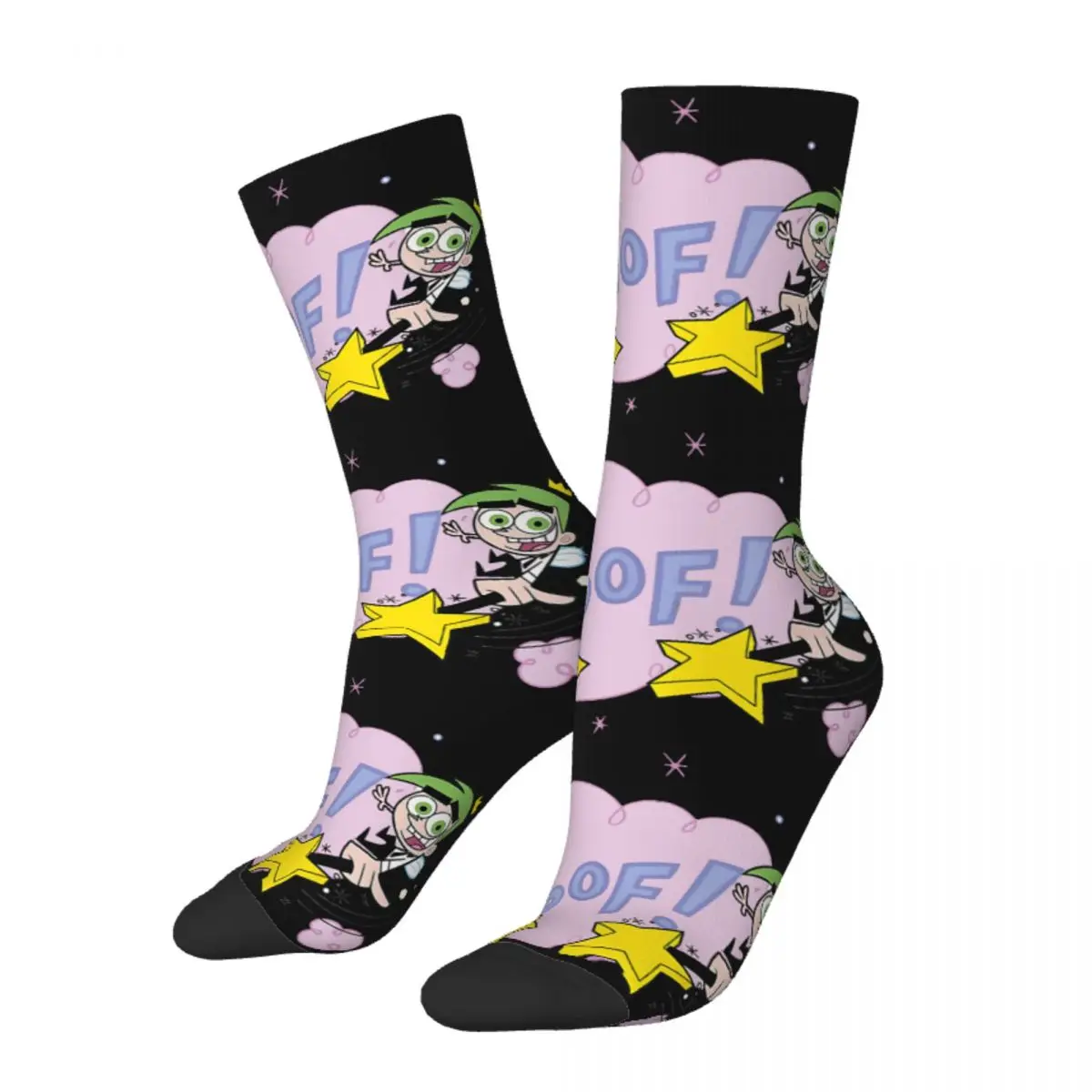 Hip Hop Vintage Cosmo And Wanda Poof Christmas  Men's Socks Unisex The Fairly Odd Parents Harajuku Seamless Printed Crew Sock