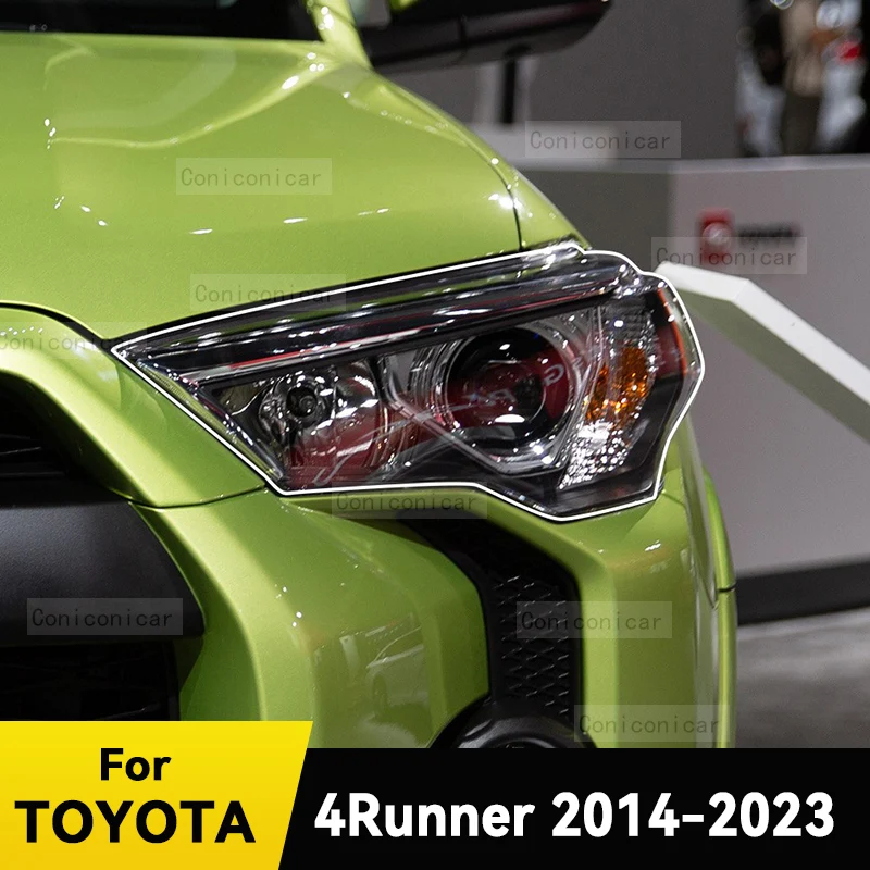 

For TOYOTA 4Runner 2014-2023 2022 Car Headlight Protective Cover Film Front Light Transparent TPU Headlamp Accessories