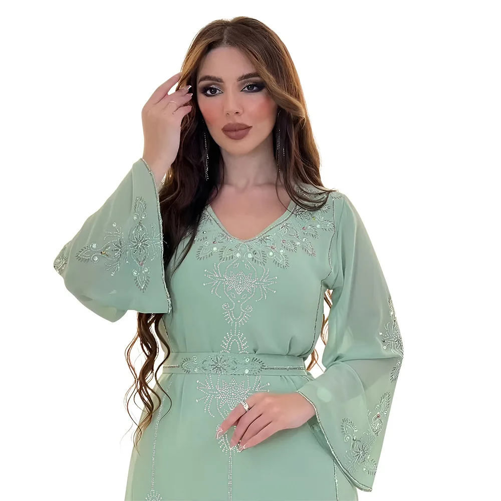 Abaya Dubai Turkey Muslim Fashion Hijab Dress Kaftan Islam Clothing African Maxi Dresses For Women Vestido Robe Musulman De Mode