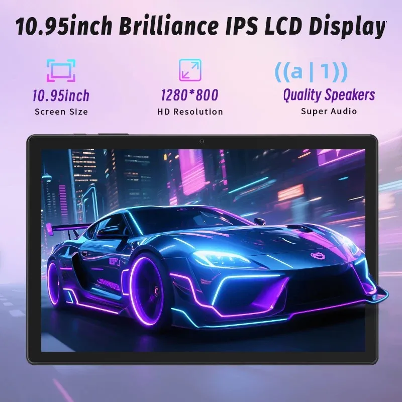 Tableta Android 15 de 10,95 pulgadas con batería de gran capacidad de 8000 mAh, 2025 tabletas para adultos con expansión de 12 GB + 128 GB + 1 TB, 8 núcleos
