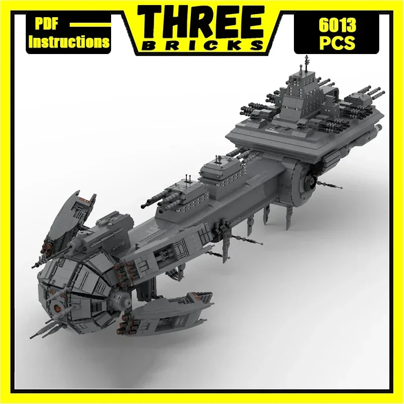 Moc Building Blocks คลาสสิก Scarran Dreadnought รุ่นเทคโนโลยีอิฐ DIY Assembly Space เรือของเล่นเด็กเด็ก