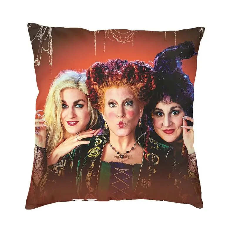 Hocus Sanderson Sisters Pocus Cushion Cover Sofa Living Room Horror Tv Movie Square Throw Pillow Cover 40x40 Pillowcases