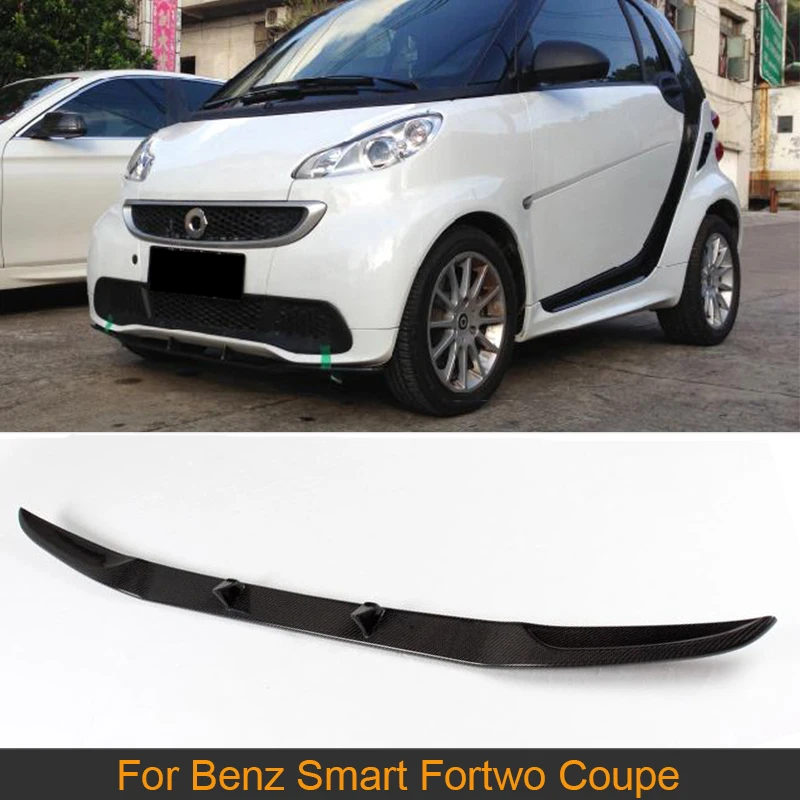 Carbon Fiber Front Bumper Lip Chin Spoiler for Mercedes Benz Smart Fortwo Coupe Convertible 2012 2013 Car Front Bumper Lip FRP