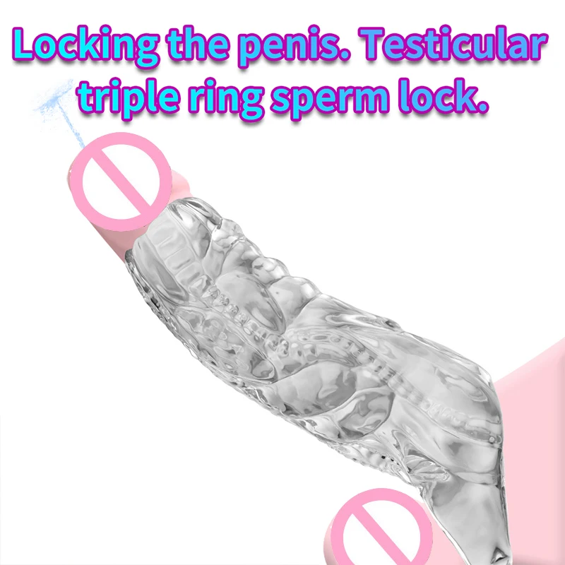 كم موسع القضيب القابل لإعادة الاستخدام للرجال ، تأخير القذف ، كم القضيب ، قضيب صناعي للذكور ، ألعاب جنسية للبالغين ، أكثر من 18 سلعة مثيرة #4