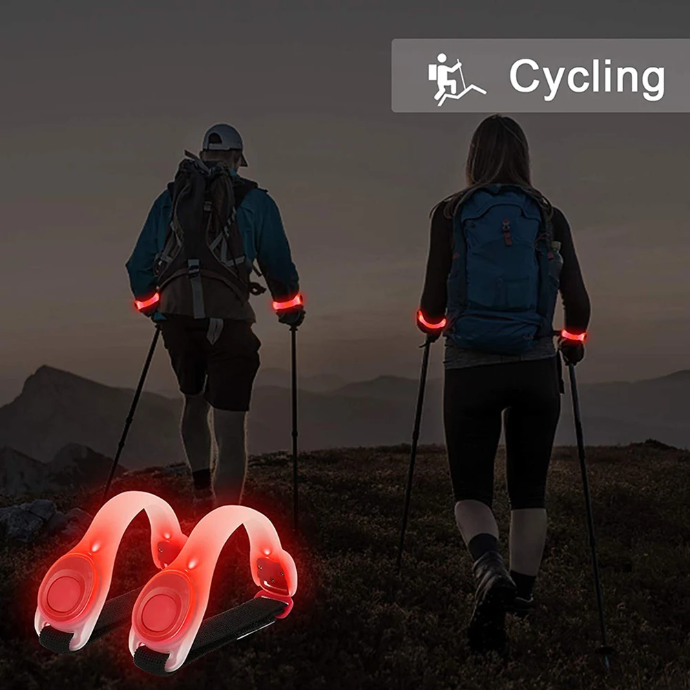 

2 Pcs Luminous Armband Illuminated Reflective Safety Wristband Running Armbands Sports Child
