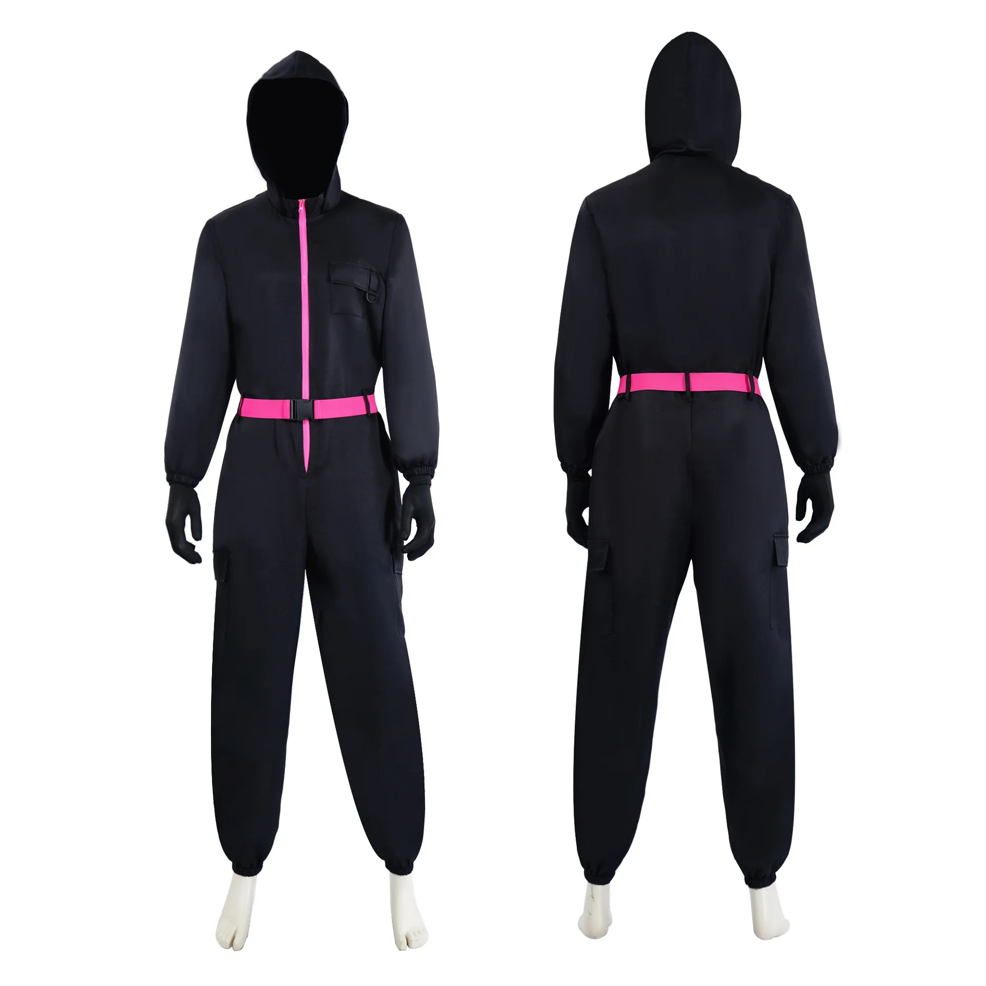 한국 스타일 크루 기반 도난 코스프레 복장 코스프레 의상 Dali Black 원피스 슈트 Dali 할로윈 롤 플레잉 의상