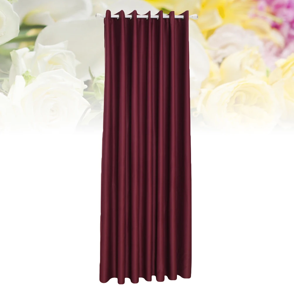 

1pcs Blackout Curtains 140*245 Cm Thick Polyester Flower Print Sheer Window Curtain For Living Room Bedroom Bathroom Wind Red
