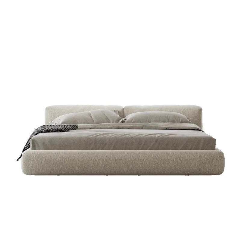 

Tatami bed cream wind tofu cloth bed master bedroom double bed