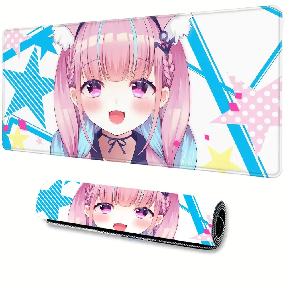 

Hololive Anime Mousepad Minato Aqua Edge Locking Keyboard Desk Mat PC Game Cabinet Carpet Laptop Mouse Pad Kawaii Girl Table Mat