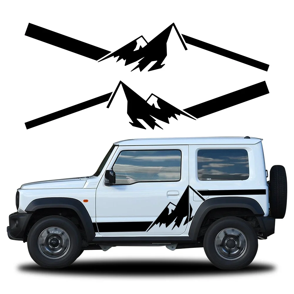 

Комплект боковых наклеек на дверь автомобиля для SUZUKI JIMNY JB64W JB74W Авто Boby полосатая наклейка Водонепроницаемая виниловая пленка автомобильные аксессуары внешние