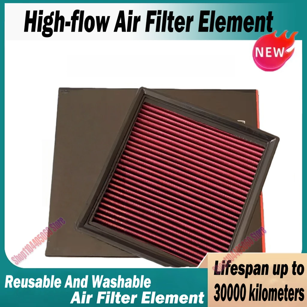 

Car High Flow Air Filter For CHRYSLER 300C 3.0 09.05-12.10 JEEP Grand Cherokee IV(WK) 3.0 V6 08.13- 04861688AB Washable Reusable