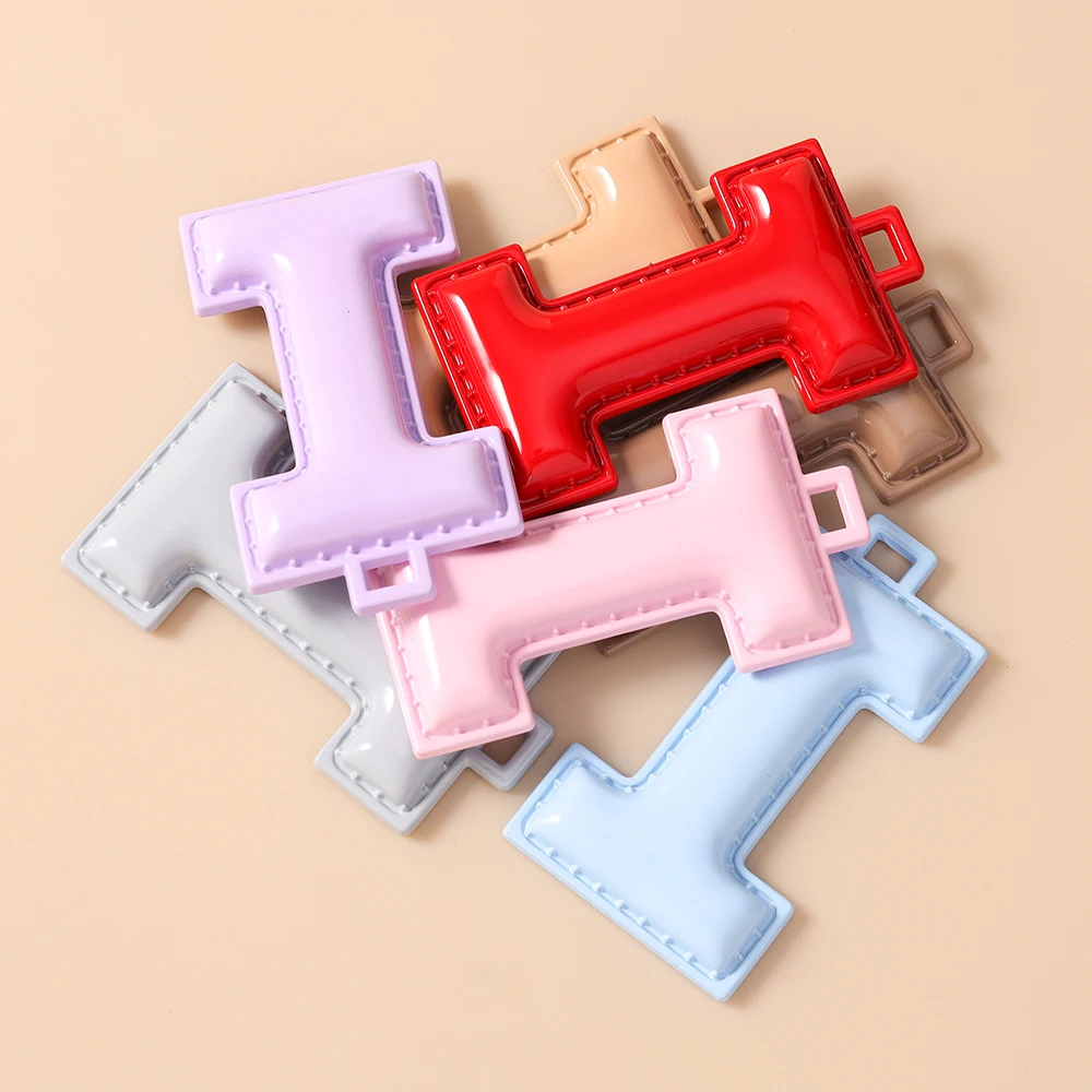Tusember 5 Stück 40mm Niedliche Metall-Emaille A-Z Alphabet Buchstaben Charms Anhänger für Schmuckherstellung Ohrringe Halsketten DIY Bastelarbeiten – Detail 14