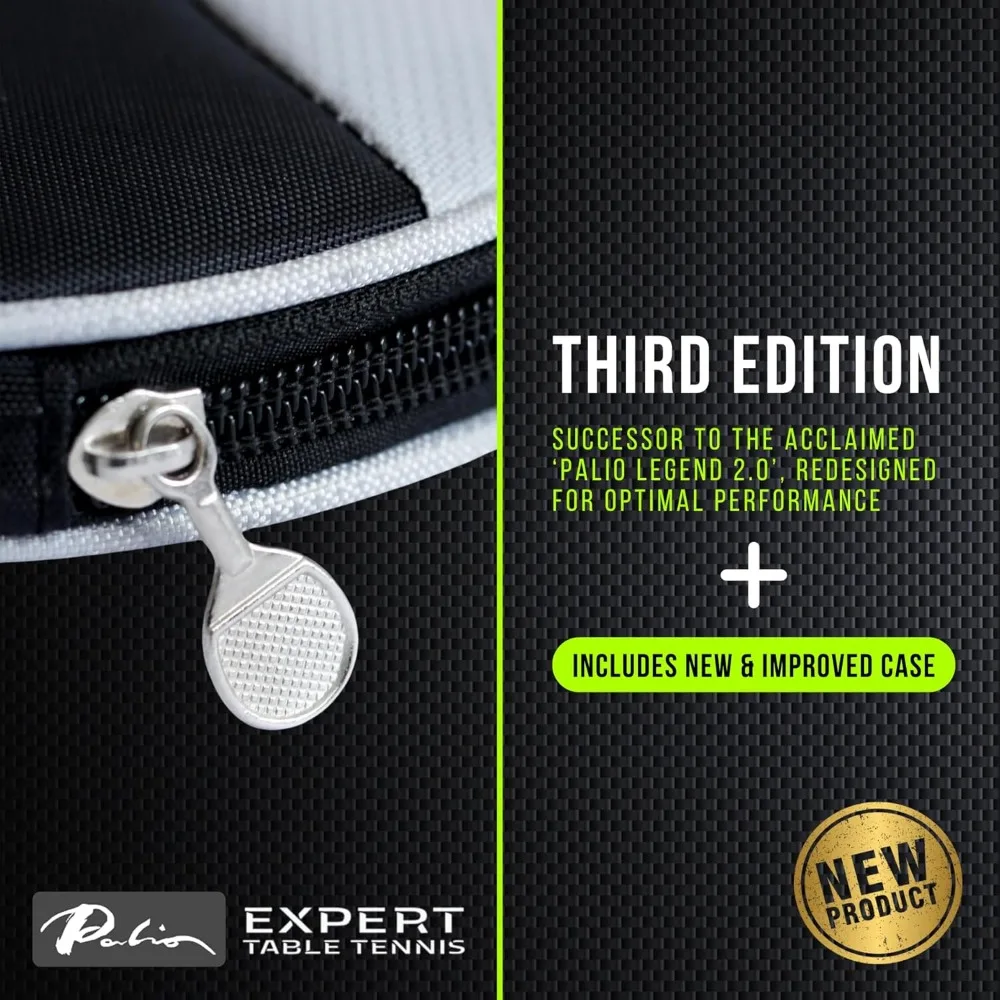 مضرب تنس طاولة متطور معتمد من ITTF مع حافظة لأقصى قدر من الطاقة والسرعة والدوران