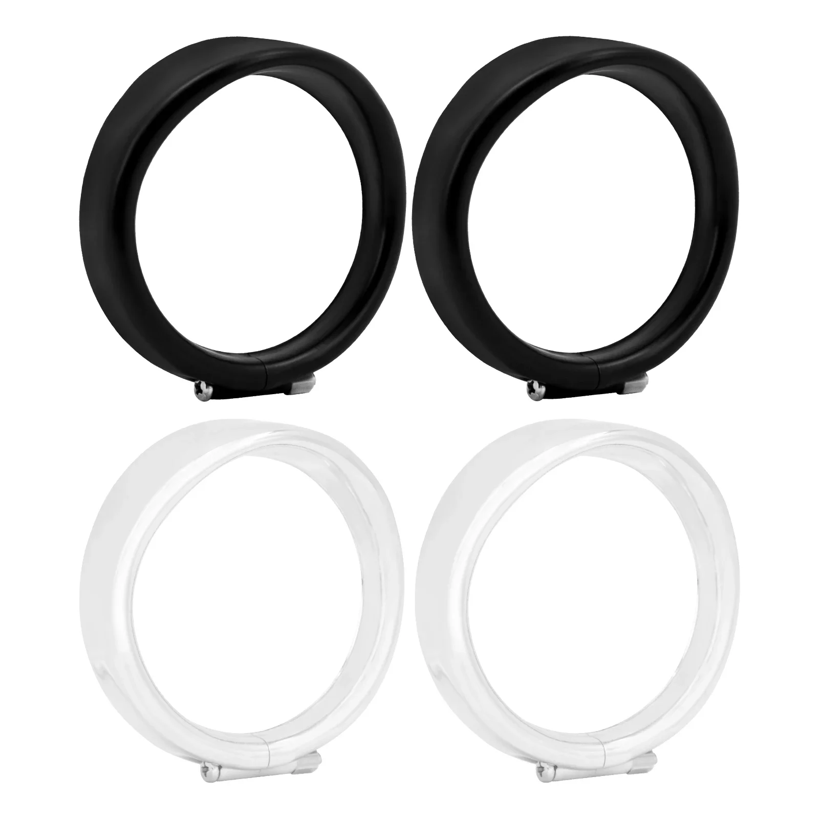 Motorcycle Flat Turn Signal Trim Ring Visor Style With Rubber For Harley Touring Electra Glide FLHR Softail Heritage FLSTC FLSTN