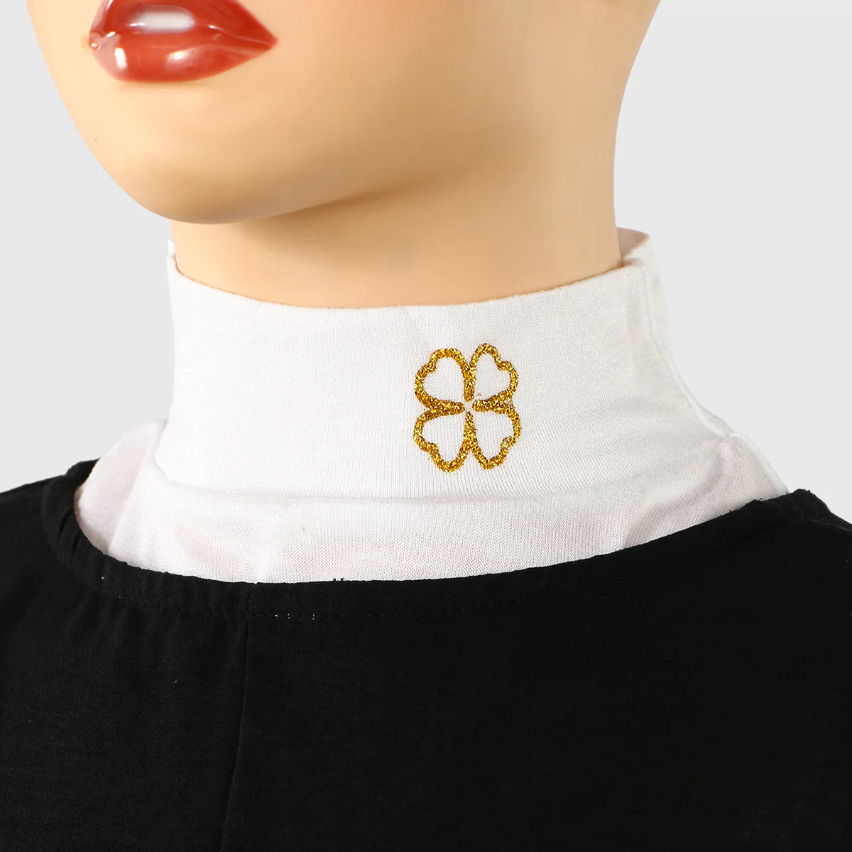 Winter Modal High Neck Gefälschte Kragen Frauen Einfarbig Mode Warme Abnehmbare Kragen Elastische Jersey Rollkragen – Detail 17