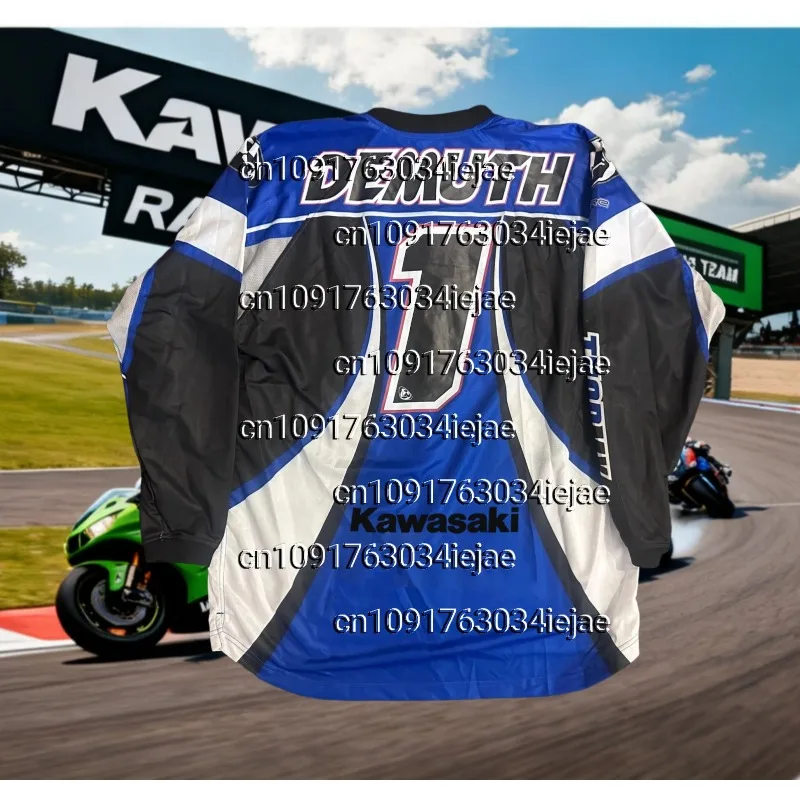 

Summer New Quick Drying Breathable Kawasaki Long Sleeved Shirt Thin Design for Riding Motorcycles Comfortable Long Sleeved Shirt