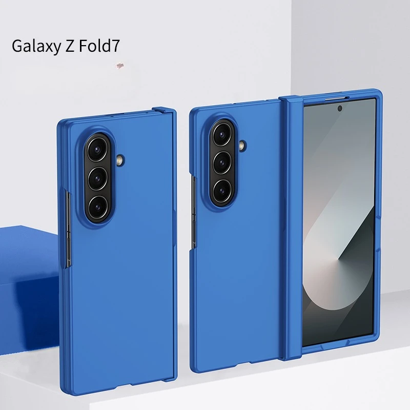 PC-Hautstruktur, Hartschale, Scharnierschutz, Handyhülle für Samsung Galaxy Z Fold 7, 6, 5, 3, 4, ZFold7, komplettes Paket, Schutzhülle