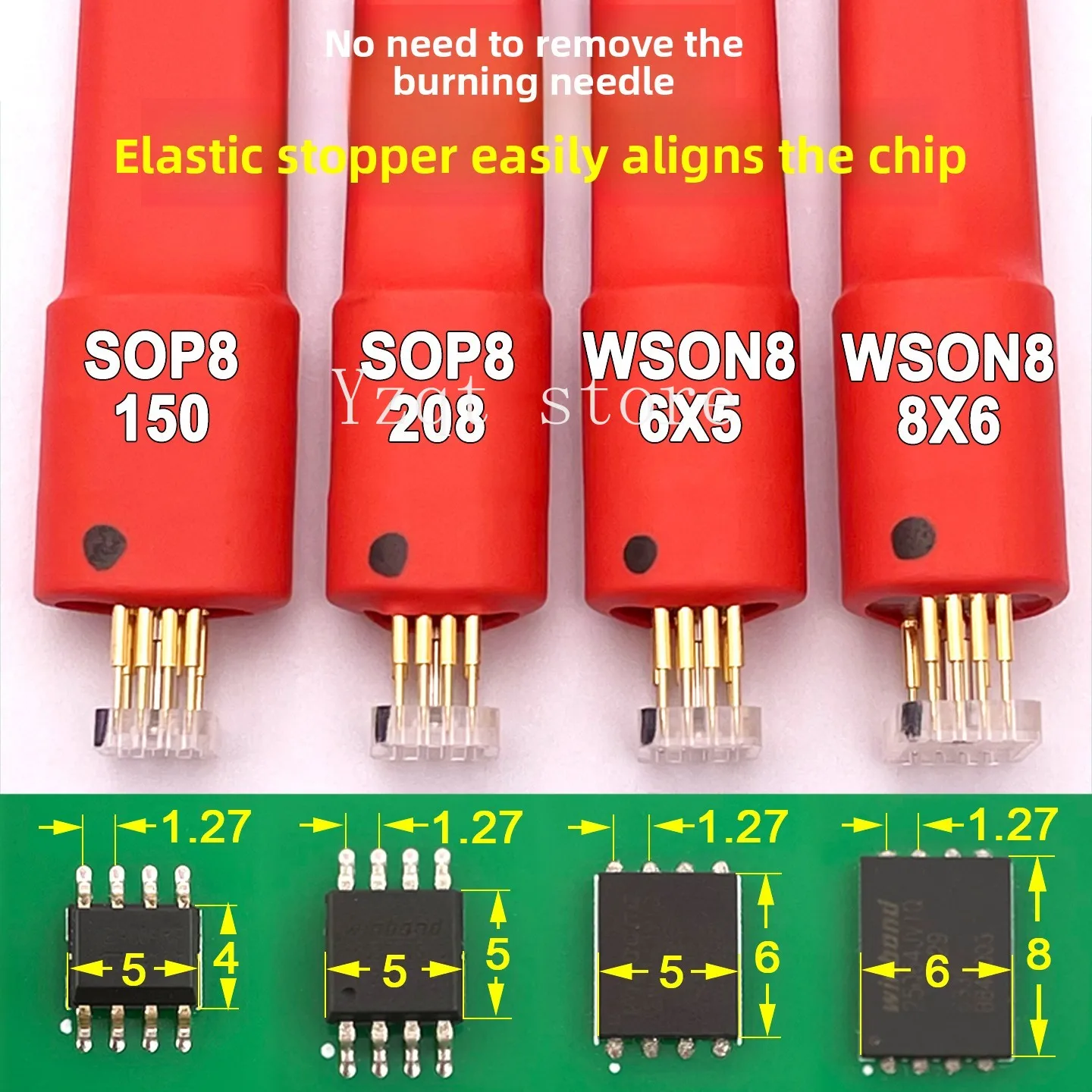 Notebook, desktop BIOS free disassembly burning clip reading and writing burning needle, octagonal spring needle SOP8 WSON8