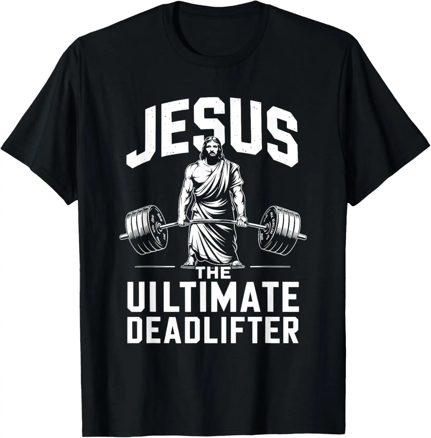 Fitness Funny Vintage Jesus The Ultimate Deadlifter T-Shirt  Unisex Summer Streetwear Tops Mens T Shirt Customizable Camiseta