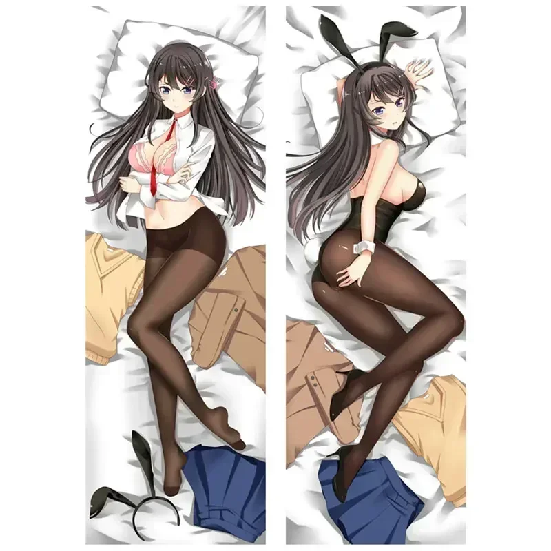 

Anime Rascal Does Not Dream of Bunny Girl Senpai Sakurajima Mai Dakimakura Case Two-sided 3D Print Bed Hugging Body Pillow Cover