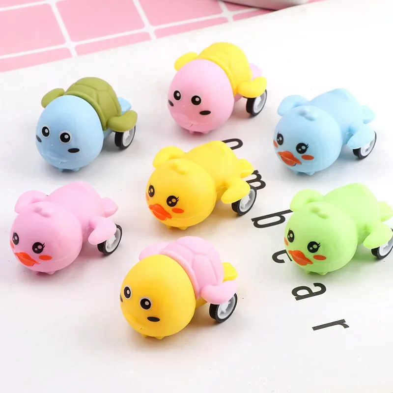 

Prank Toys Children's Car Duck Toy Boy Drop Resistant Mini Cartoon Turtle Return Toy Car Kindergarten Toy Novelty and Funny Toy