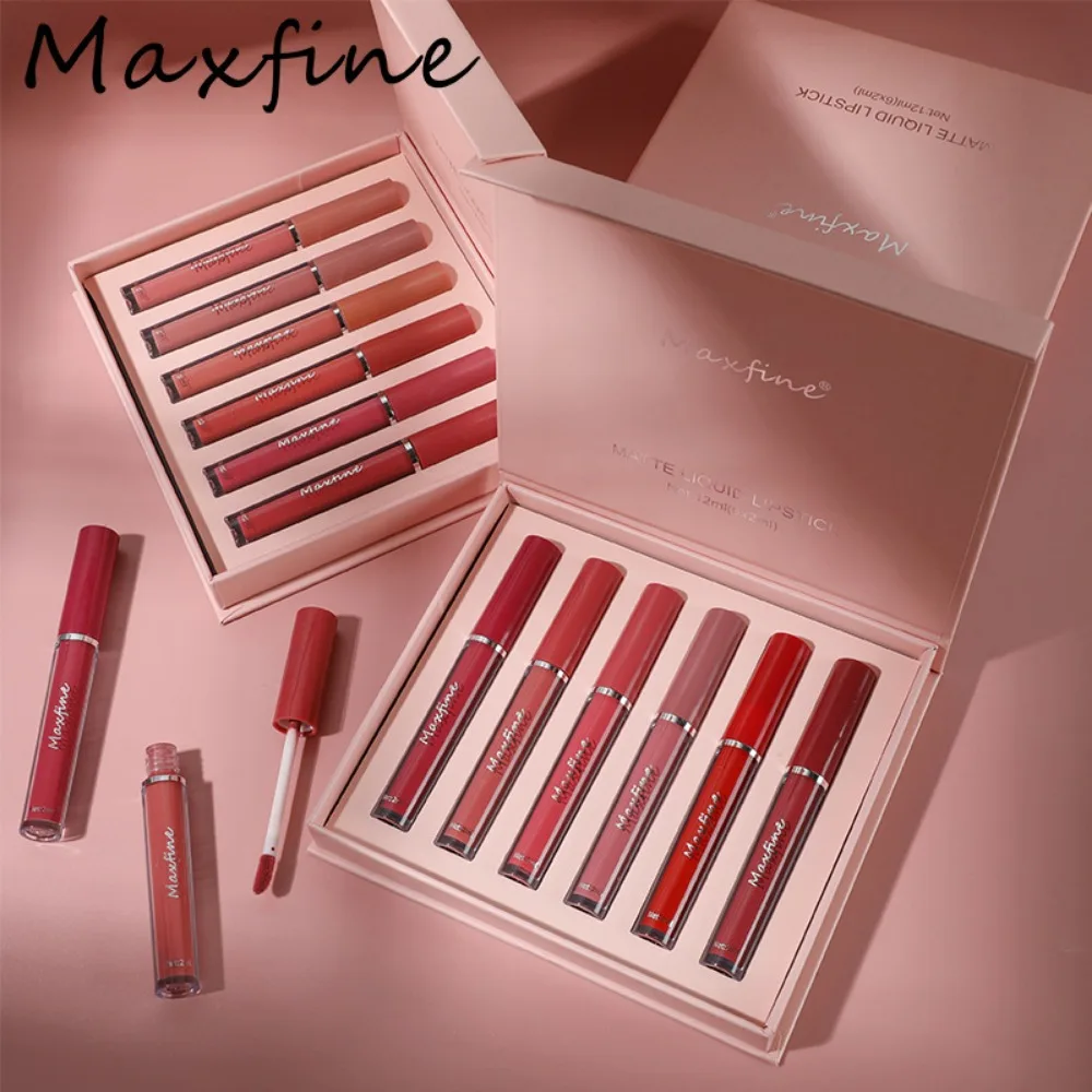 6Pc Lip Tint Set Lippenstift Langdurige Waterdichte Tint Niet Gemakkelijk Te Plakken Cup Blijvende Cosmetica Koreaanse Make-Up Matte Lippenstift