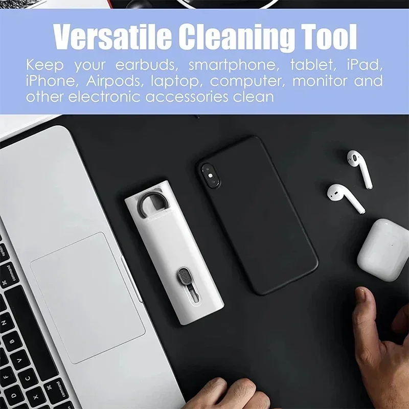Keyboard Cleaning Kit 7-in-1 Laptops Cleaner with Keycap Puller, Multifunctional Keyboard Brush Cleaning Set for Airpods Phone image 5