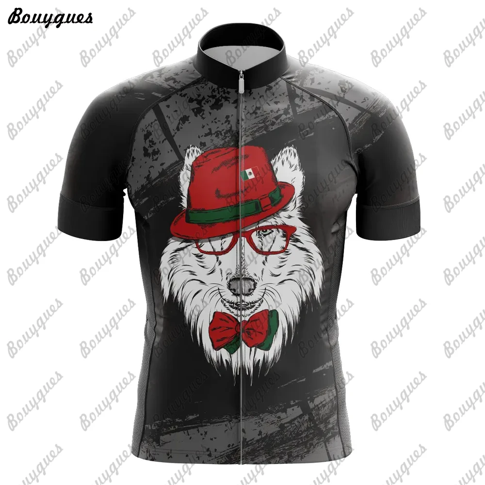 New Wolf Men Cycling Jersey MTB Maillot Bike Shirt Downhill Jersey High Quality Pro Team Tricota Mountain Bicycle Clothing