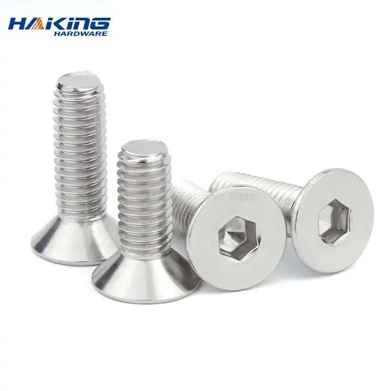 5-50pcs M2 M2.5 M3 M4 M5 M6 M8 304 A2 Stainless Steel Hexagon Hex Socket Head Flat Countersunk Allen Bolt Screw - Image 2