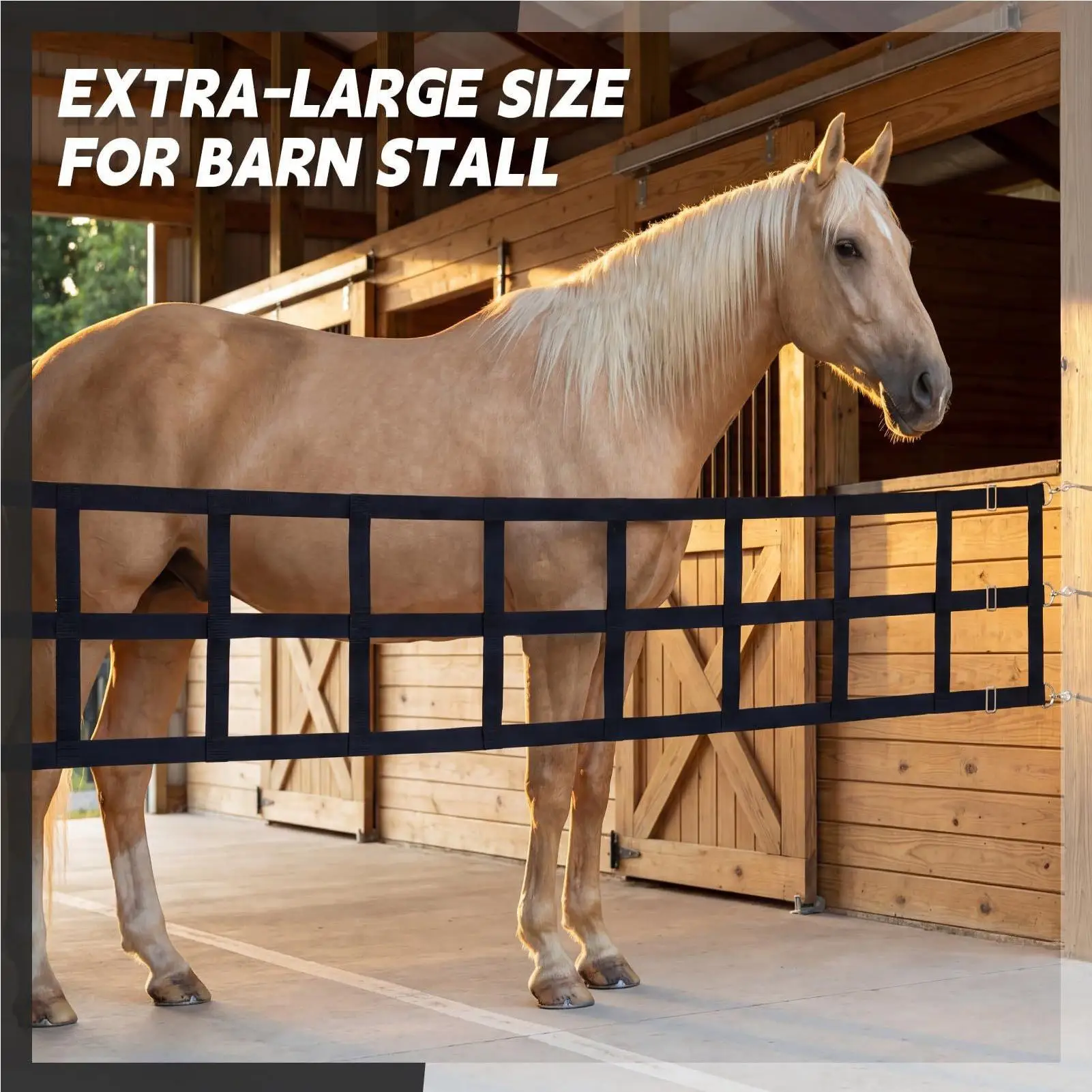 Stall Gates For Horses 9.8x1.6ft Weather-Resistant Climb-Proof Protective Stable Gate Barrier For Indoor Outdoor Barn Ranch Farm