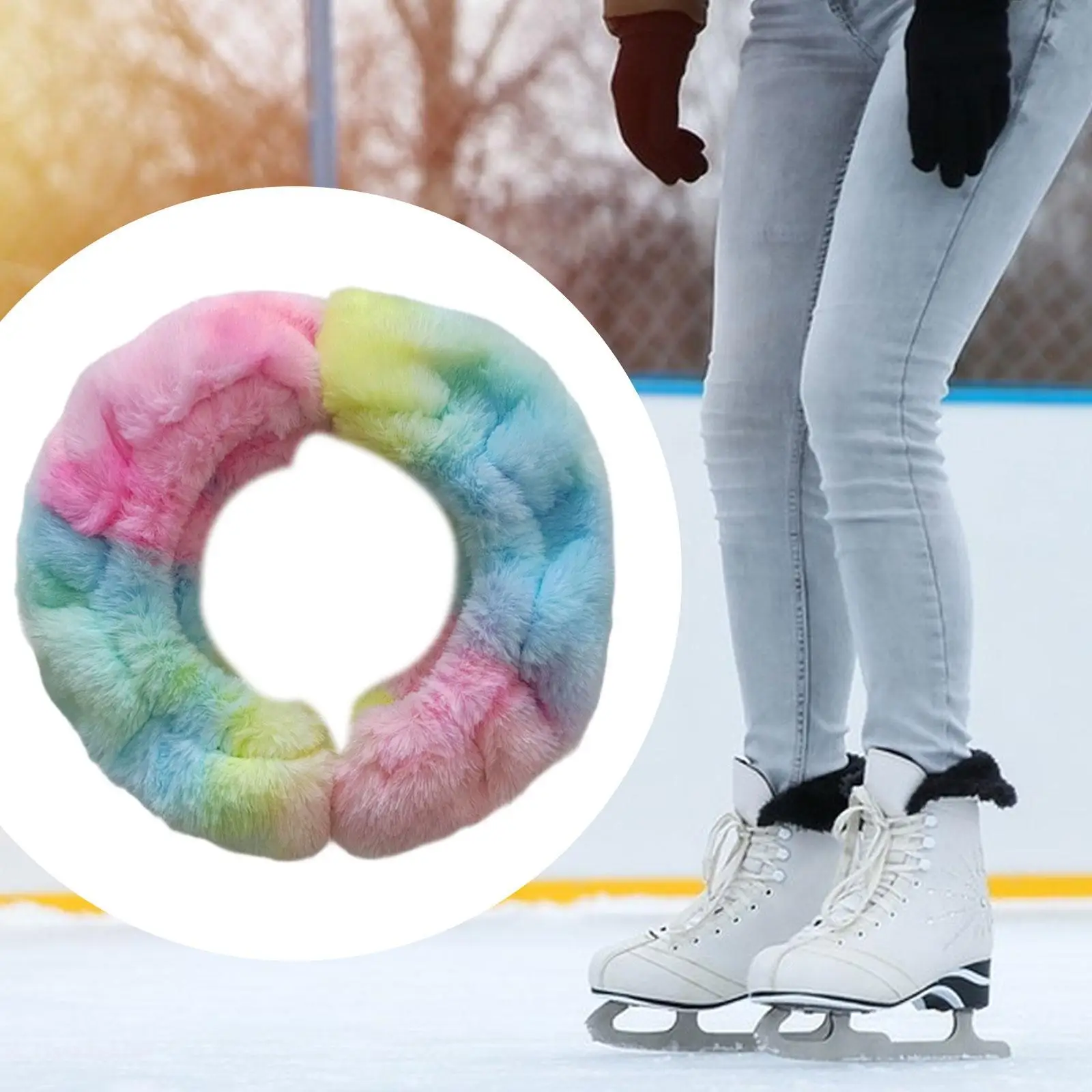 Ice Skating Blade Cover Plush Material Protective Guard for Skates for Figure and Hockey Use