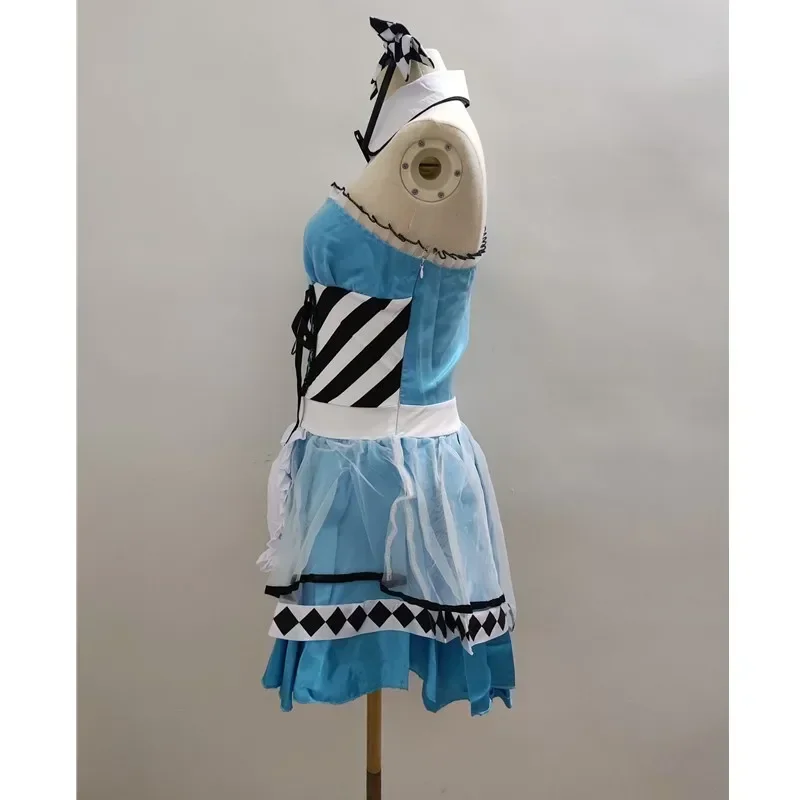 HN8 애니메이션 게임 이상한 나라의 앨리스 블루 파티 코스프레 의상 할로윈 앨리스 드림 시시 메이드 로리타 공주 Dress8...Gf