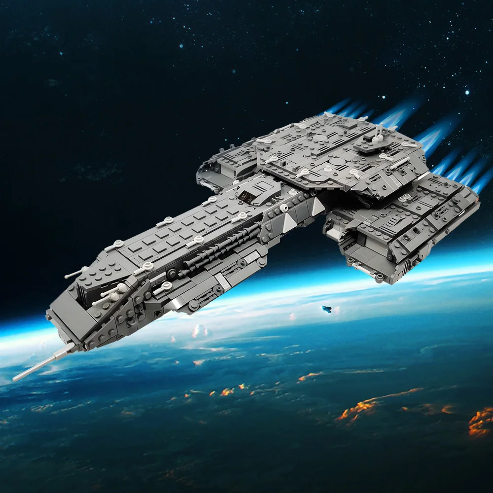 

Moc Stargate BC-304 Daedalus Deep Space Carrier Building Blocks Film Prototype Model Design Bricks Decorative Children Toys Set