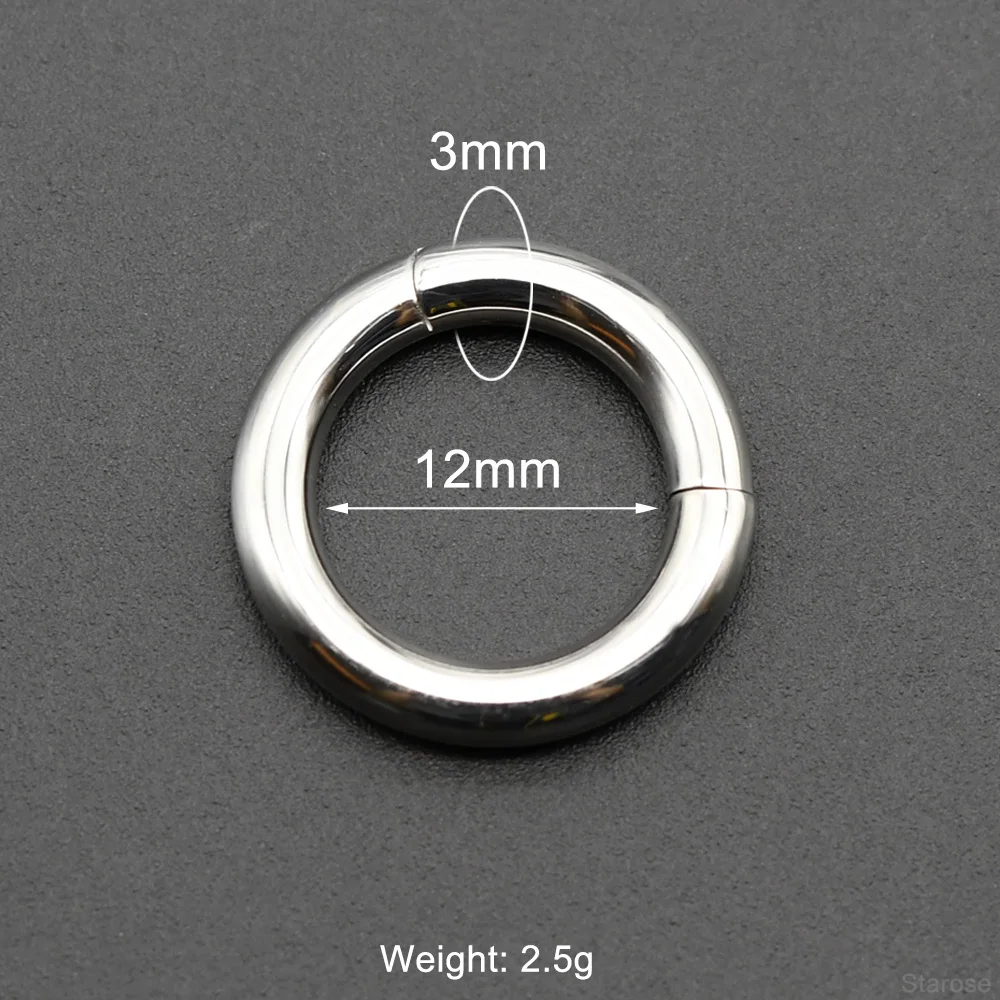 Glatter, aufklappbarer Edelstahl-Segment-Reifenring, 00 g, großer Septum-Clicker, BCR PA-Piercing, Nasenring, Ohrdehner-Gewichte