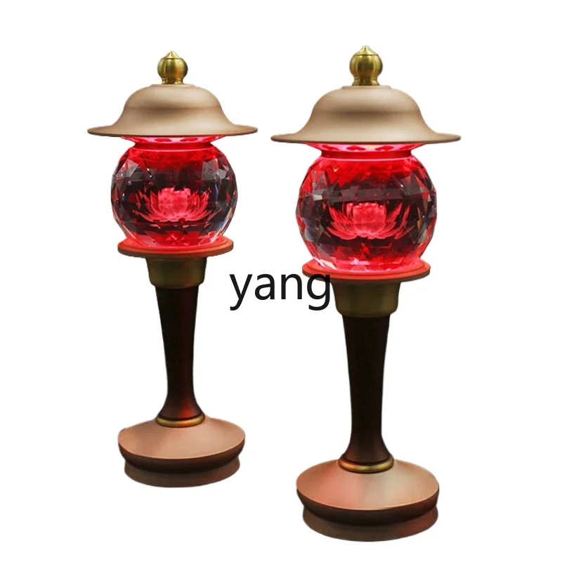 LTT crystal lotus Buddha ornament, God of Wealth Guanyin ornament, a pair for home use